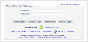 Screenshot login page 